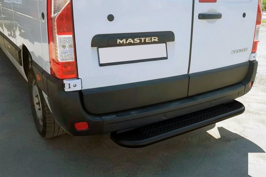 Nissan NV400 2010–2024 Zadní nášlap Black (nerez) Fotografie 2