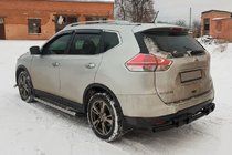 Nissan X-trail T32/Rogue 2014–2021 Zadní ochranný rám NSXT.13.6.B1-08 Black (nerez) fotografie 4