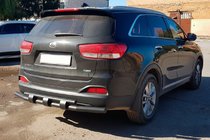Kia Sorento II XM 2009–2014 Zadní ochranný rám AK015 Black (nerez) fotografie 2