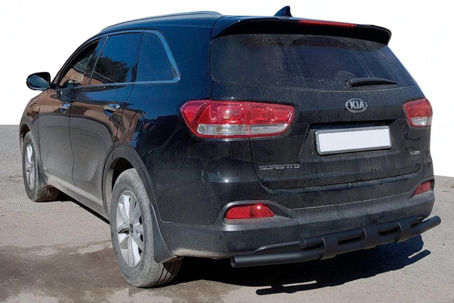 Kia Sorento II XM 2009–2014 Zadní ochranný rám AK015 Black (nerez) Image