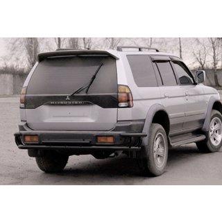 Zadní ochranný rám AK005-2 Black (nerez) Mitsubishi Pajero Sport 1996–2007 fotografie 1