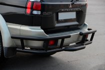 Mitsubishi Pajero Sport 1996–2007 Zadní ochranný rám AK-Special Black (nerez) fotografie 5