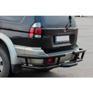 Zadní ochranný rám AK-Special Black (nerez) Mitsubishi Pajero Sport 1996–2007 fotografie 1