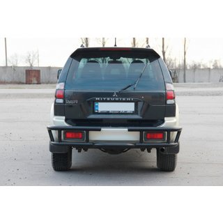 Zadní ochranný rám AK-Special Black (nerez) Mitsubishi Pajero Sport 1996–2007 fotografie 4