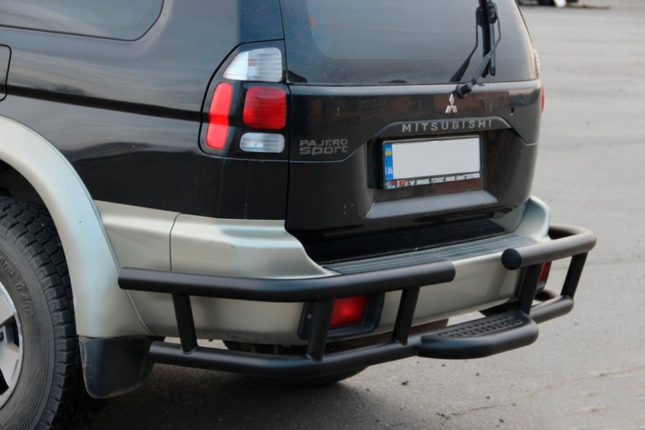 Mitsubishi Pajero Sport 1996–2007 Zadní ochranný rám AK-Special Black (nerez) Image