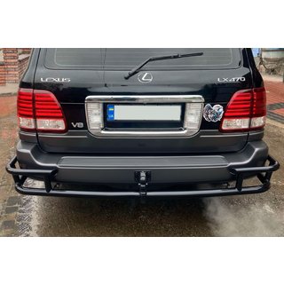 Zadní ochranný rám AK009-15 Black (nerez) Lexus LX470 1998–2007 fotografie 3