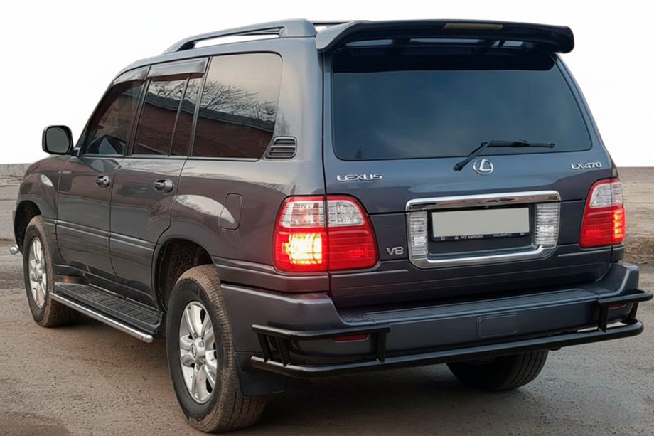 Lexus LX470 1998–2007 Zadní ochranný rám AK009-15 Black (nerez) Image