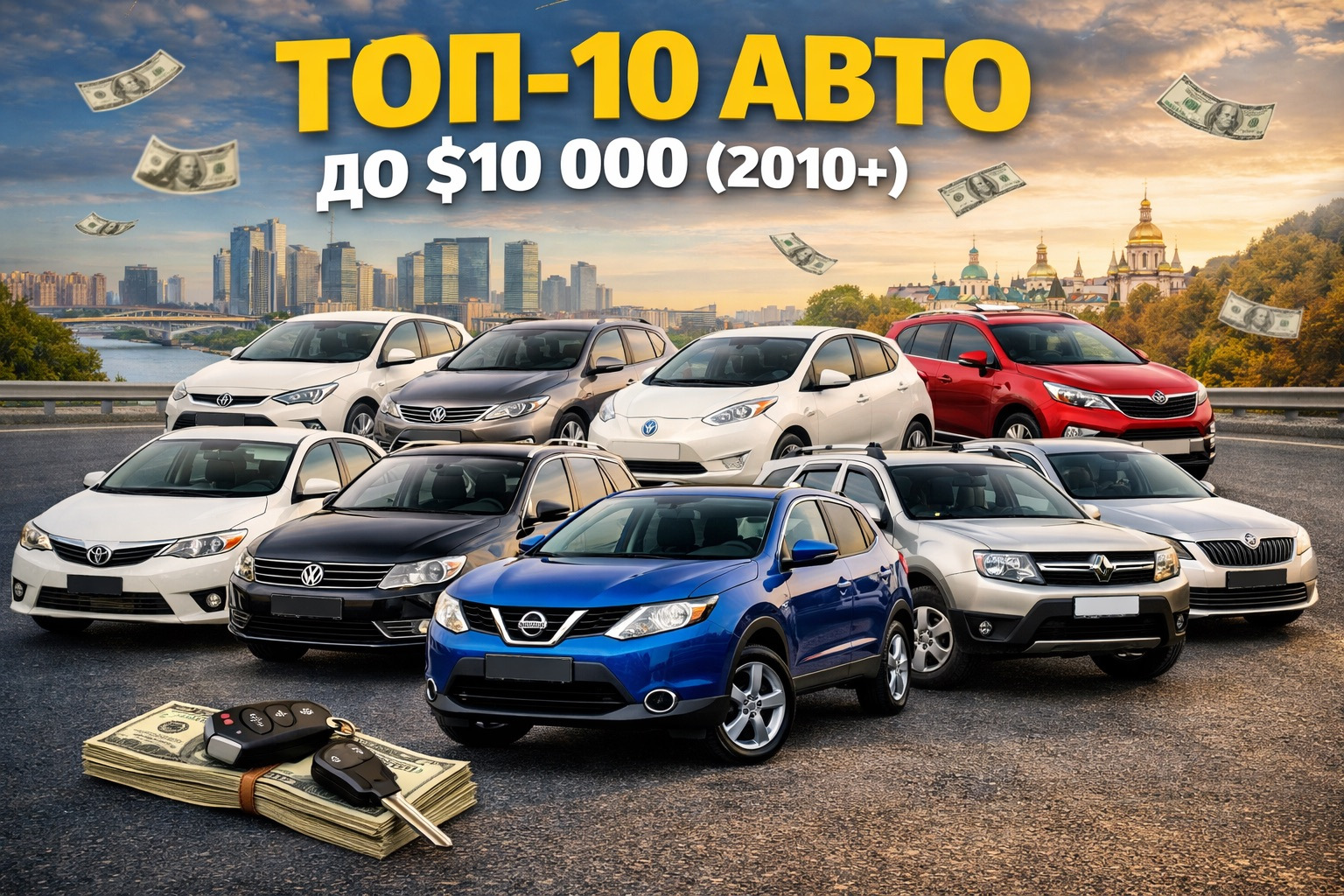 Top 10 ojetých aut do $10 000 na Ukrajině a v Evropě