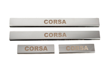 Opel Corsa E 2015–2019 Nerezové kryty prahů Carmos (4 ks) fotografie 1