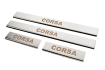 Opel Corsa E 2015–2019 Nerezové kryty prahů Carmos (4 ks) fotografie 2