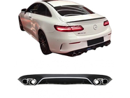 Mercedes E-class Coupé C238 2016–2024 Zadní difuzor Black s výfukovými koncovkami Chrome (design AMG53) fotografie 3