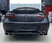 Mercedes E-class Coupé C238 2016–2024 Zadní difuzor Black s koncovkami výfuku Chrome (design AMG63) fotografie 4