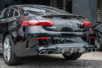 Mercedes E-class Coupé C238 2016–2024 Zadní difuzor Black s koncovkami výfuku Chrome (design AMG63) fotografie 3