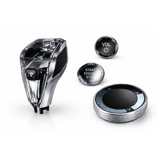 Sada křišťálových prvků interiéru (volič automatické převodovky + tlačítka) fotografie 3
