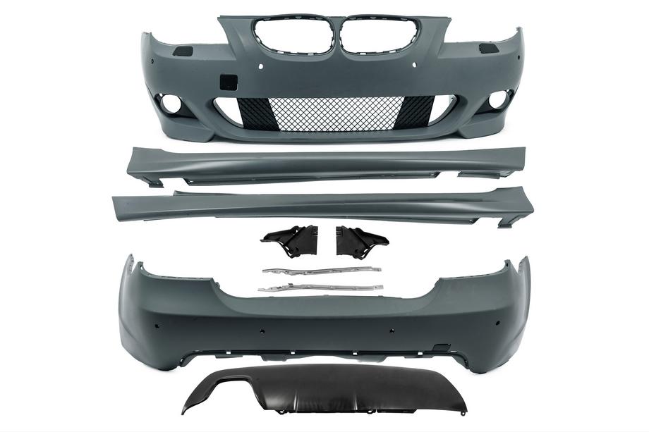 BMW řada 5 E60/E61 2003–2010 Sada bodykitu M-Sport (pro E60) Jednostranný dvojitý výfuk Fotografie 3