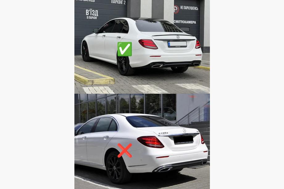 Mercedes E-class W213 2016–2023 Zadní zástěrky Premium pro AMG-Line, AMG (4 ks) Fotografie 2