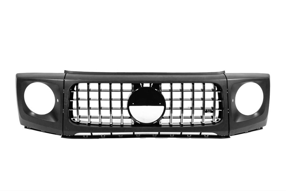 Mercedes G-Class W463 1990–2018 Maska chladiče s rámečky světlometů BRB 2018-style (pro vozy s nainstalovanou sadou faceliftu) Image