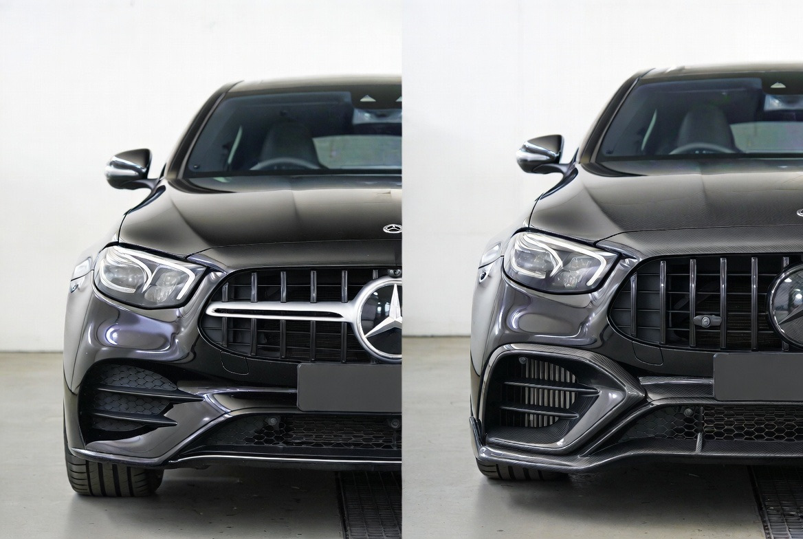 Před a po výměně nárazníku Mercedes E-Class W214 &mdash; Brabus styl