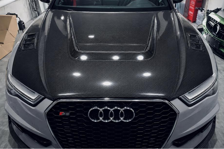 Audi A6 C7 2011–2017 Motorová kapota (2014-2017, karbon) Image