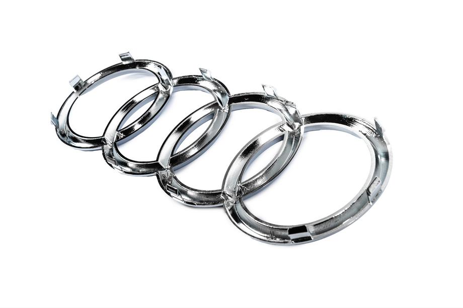 Audi Přední znak Audi Chrome (285 × 100 mm) Fotografie 5