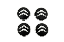 Citroen Středové krytky do kol 60/56 mm (černé s chromem, 4 ks) fotografie 1