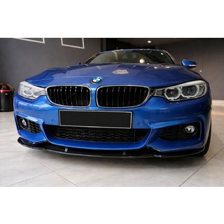 Přední lip spoiler na nárazník Lip EuroCap (pro M-Sport, 2014-2017, lesklá černá) BMW řada 4 F32/F33/F36 2012–2020 fotografie 1