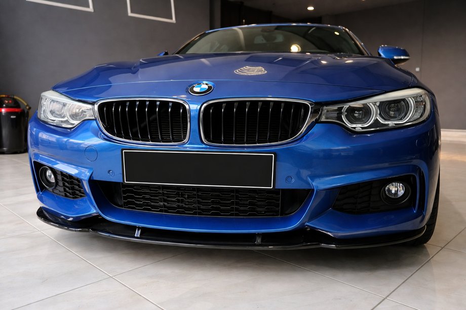 BMW řada 4 F32/F33/F36 2012–2020 Přední lip spoiler na nárazník Lip EuroCap (pro M-Sport, 2014-2017, lesklá černá) Fotografie 1