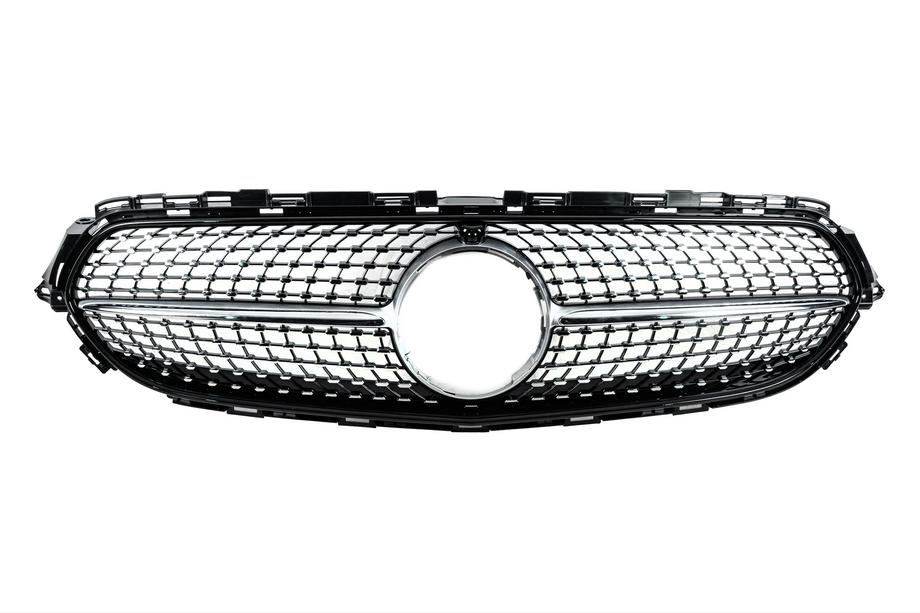 Mercedes E-class W213 2016–2023 Přední maska chladiče Diamond Silver (pro Base, 2020-2023) Fotografie 1