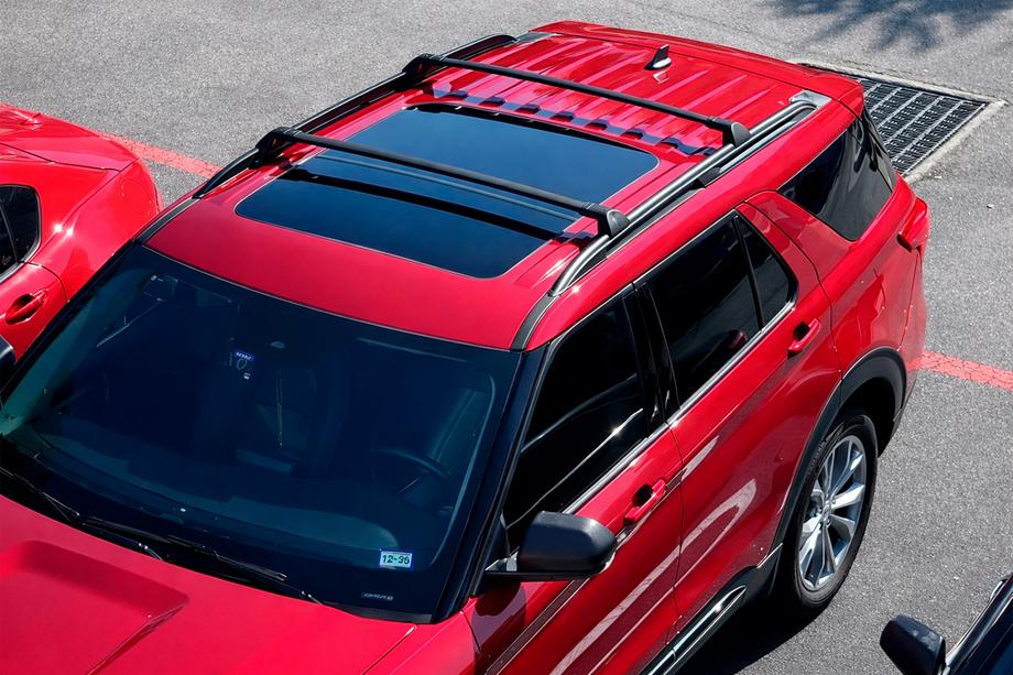 Ford Explorer 2019– Střešní nosič (příčníky) na integrované podélníky OEM (2019-2023, 2 ks) Černá Image