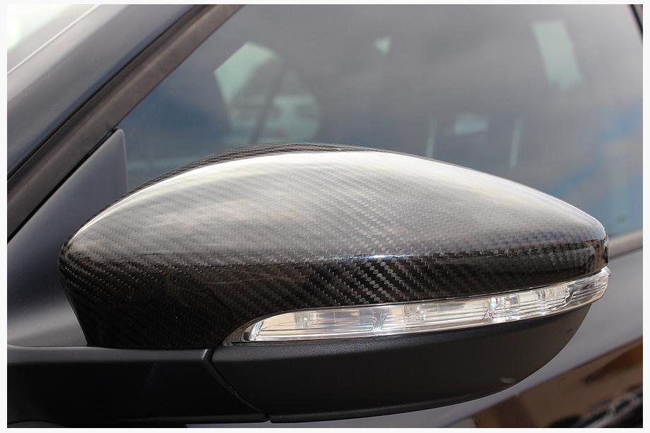 Volkswagen Passat CC 2008–2017 Kryty vnějších zrcátek (2 ks, pravý karbon) Fotografie 7