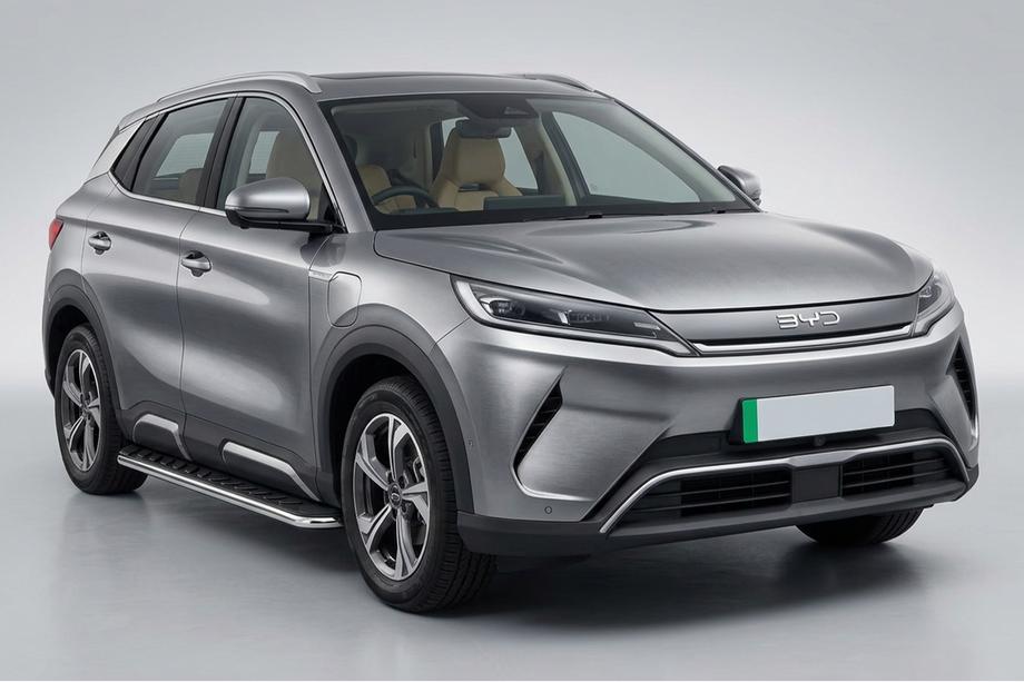 BYD Atto 2/Yuan Up 2024– Boční prahy Maydos V1 (2 ks, hliník ↗ nerez) Image