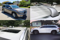 Toyota Highlander 2013–2019 Střešní nosič (příčníky) na integrované podélníky OEM (2 ks) Černá fotografie 2