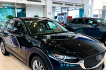 Mazda CX-30 2019– Integrované OEM střešní ližiny (2 ks) Černá fotografie 3