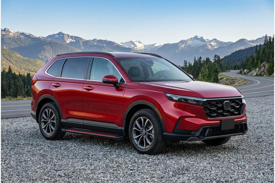 Honda CRV 2022– Boční prahy Maya Red (2 ks, hliník) Image