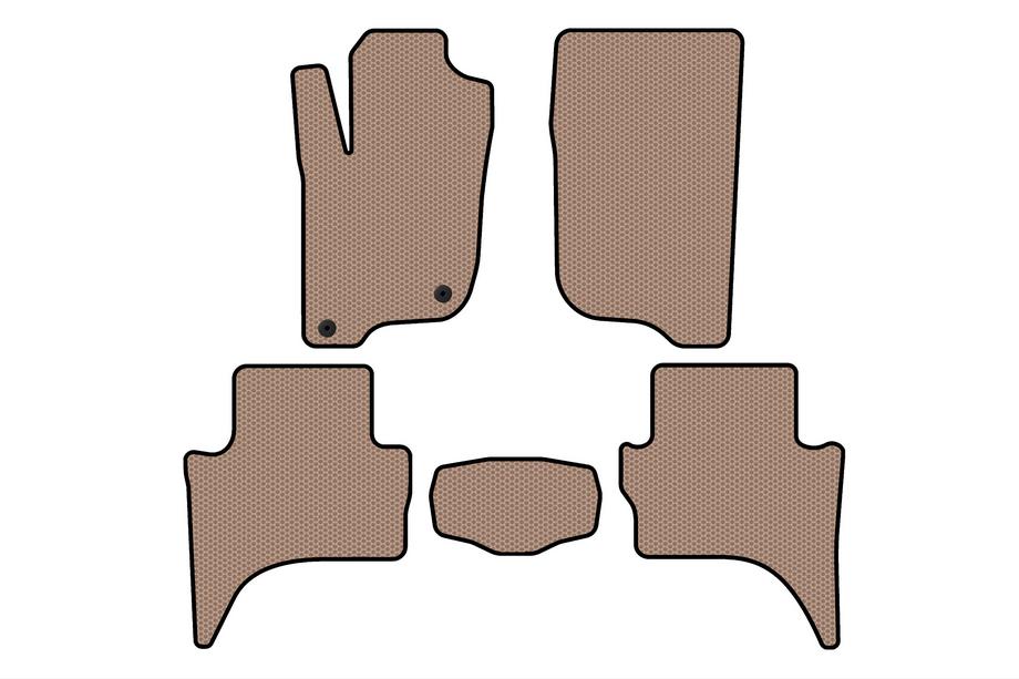Mitsubishi L200 2015–2024 Gumové autokoberce Carsuit (Short base, béžové) Image