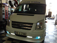 Ford Transit 2000–2014 Nástavec předního nárazníku (2006-2014, DRL, s mřížkou) fotografie 4