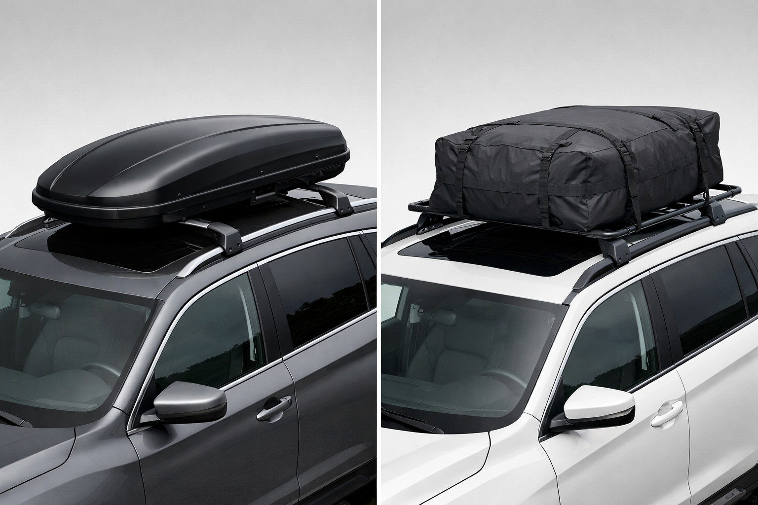 Střešní nosič pro SUV: panoráma, podélníky, vysoká karoserie