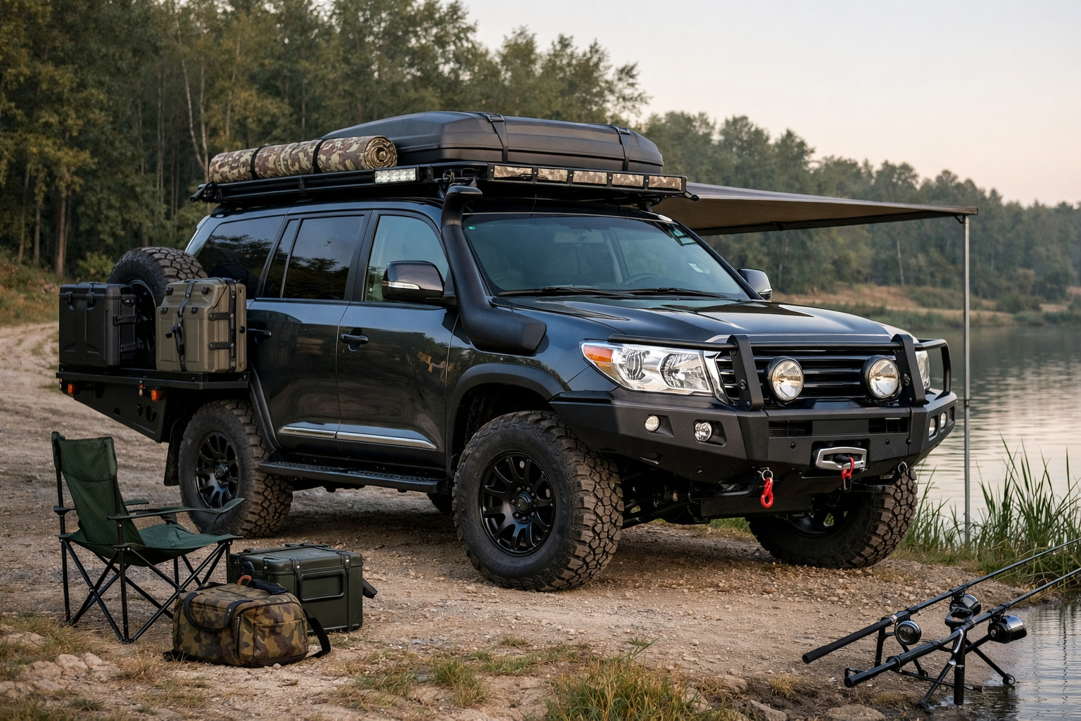 Balíček úprav Toyota Land Cruiser 200 na rybaření a špatné cesty