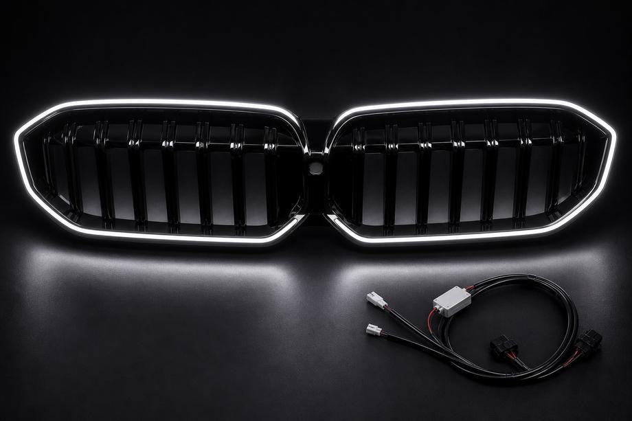 BMW řada 3 G20/G21 2018– Ledvinky 1-Bar LED (2022+, černý lesk) Fotografie 6