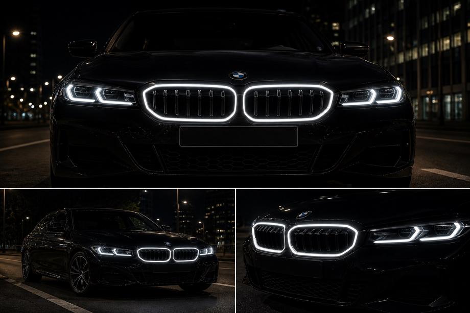 BMW řada 3 G20/G21 2018– Ledvinky 1-Bar LED (2022+, černý lesk) Fotografie 5