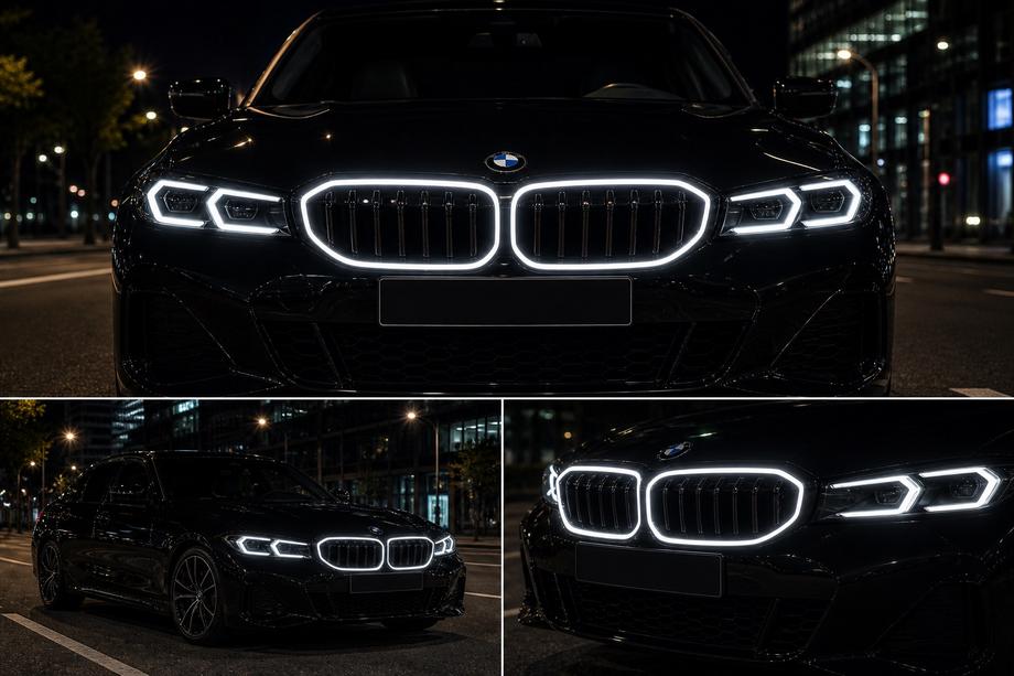 BMW řada 3 G20/G21 2018– LED ledvinky M-Look (2022+, černý lesk) Fotografie 6
