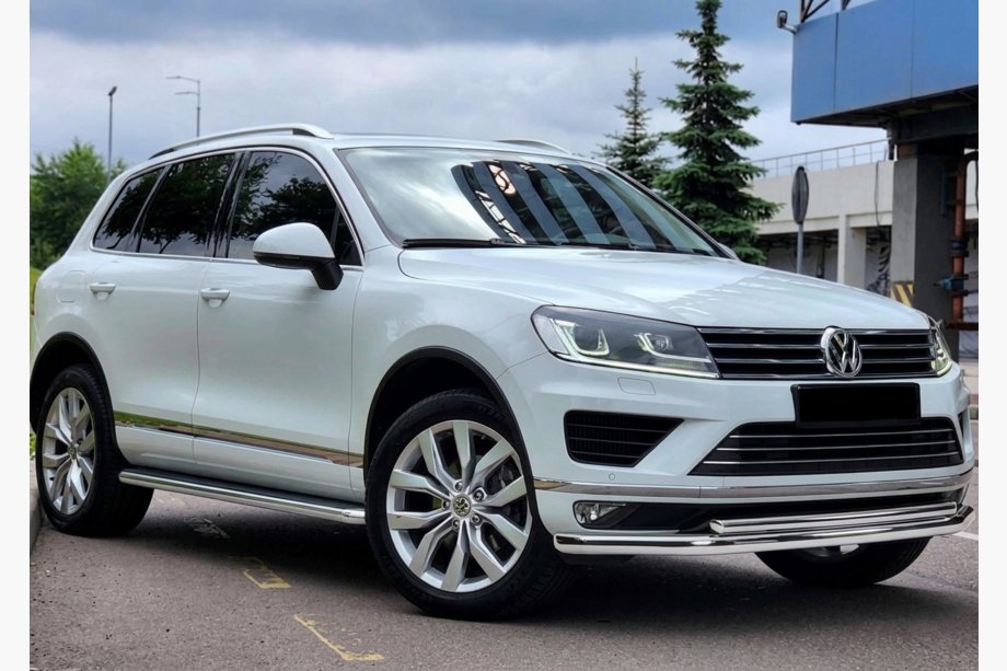 Volkswagen Touareg 2010–2018 Přední ochranný rám ST014 (nerez) Image