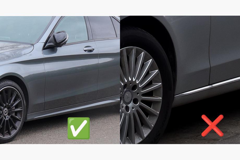 Mercedes C-Class W205 2014–2021 Přední zástěrky Premium (pro AMG-Line, 2 ks) Fotografie 2