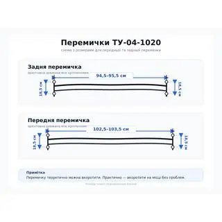 Univerzální příčníky TRD (do 103,5 cm) fotografie 2
