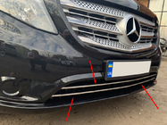 Mercedes Vito/V-class W447 2014– Nerezové lišty na mřížku nárazníku (2 ks) Vito osobní (chrom) fotografie 2