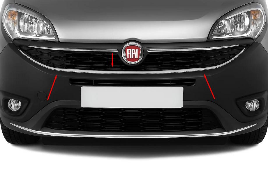 Fiat Doblo II 2010–2022 Rámeček kolem spodní mřížky (2015↗, nerez) Image
