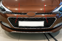Hyundai I-20 2014–2020 Lišty na masku 2014-2018 (2 ks, nerez) fotografie 1
