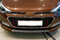 Hyundai I-20 2014–2020 Nerezový kryt mřížky nárazníku 2014-2018 (nerez) fotografie 1