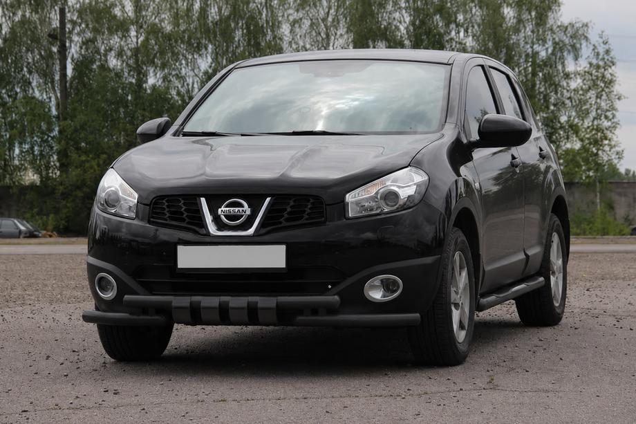 Nissan Qashqai 2010–2014 Přední ochranná tyč ST009-15 Black (nerez) Image