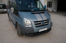Ford Transit 2000–2014 Přední ochranný rám ST014 Black (2006-2014, nerez) fotografie 3